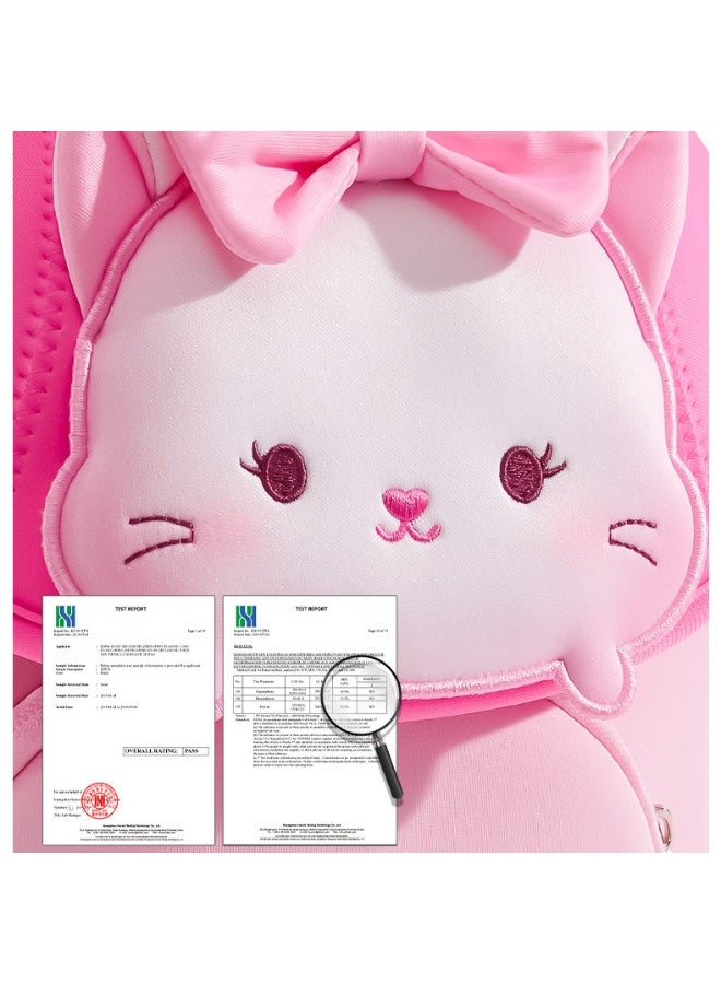 Girls School Backpack Rabbit 2-4 Years Anti-Lost Leash Waterproof Lightweight Spine-Protective Wear-Resistant Breathable School Supplies - Image 4