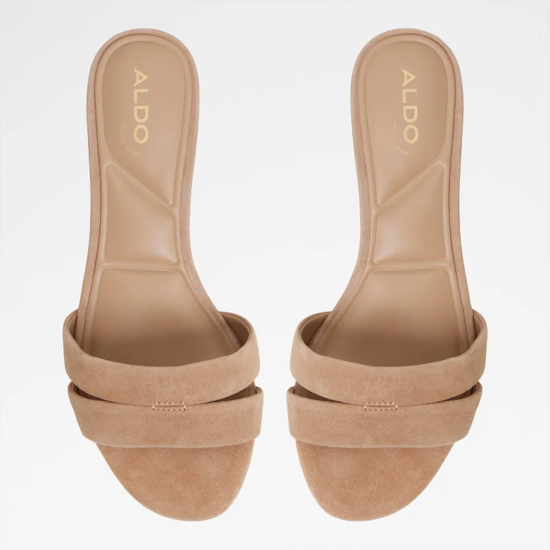 ALDO  SCARLETTA Textured Low Heel Sandals for Women | Best Price UAE