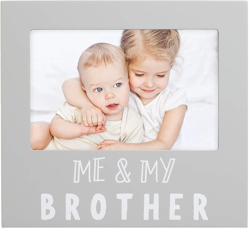 pearhead Me and My Brother Sentiment Photo Frame,Sibilng Pictures, Gray,1 Count(Pack of 1) - Image 1