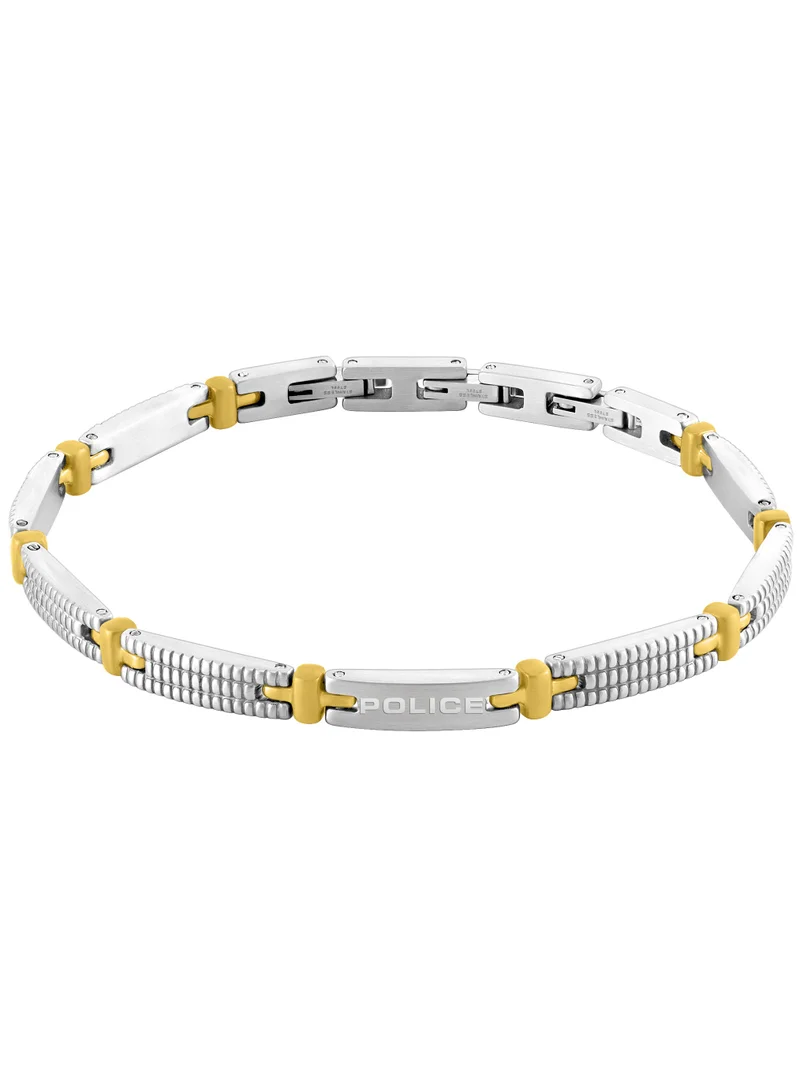Police Steelspan Gold Plated Stainless Steel Link Chain Bracelet for Men