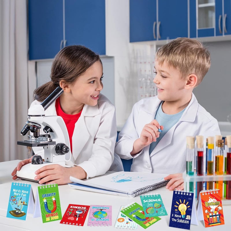 Teling Teling 24 Pieces Science Party Mini Notepads Science Party Favors Memo Spiral Tiny Notebooks Bulk Teacher Classroom Reward Prizes Piata Gift Bags Fillers Supply for Boys Girls Birthday  - Image 5