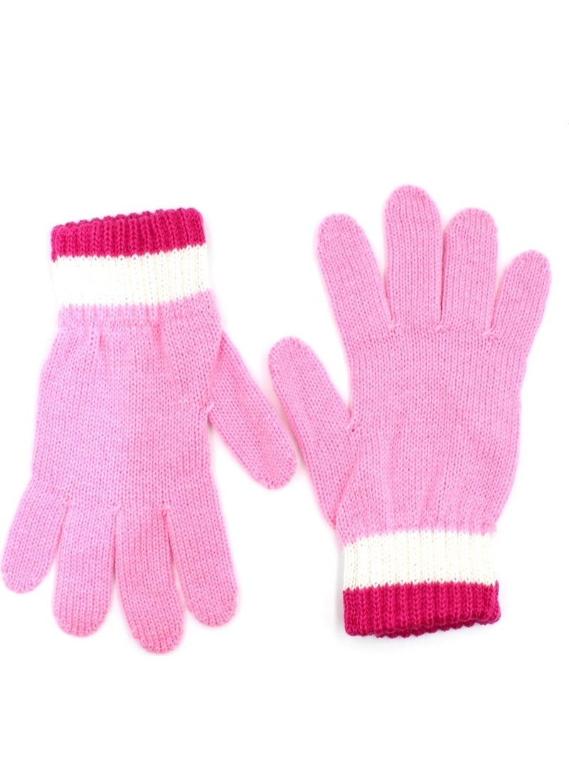 Cappello Knitted Pink Girl Gloves 8-12 Years CAP82100KGRSR01 