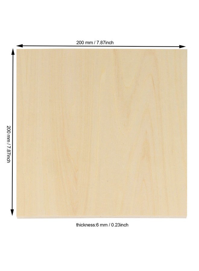JAPCHET 20 Pack 8 X 8 Inch Basswood Plywood Sheets 1/4 Inch Unfinished Wood Sheets Plywood Boards For Crafts School Project Wood Engraving Wood Burning Laser Projects - Image 3