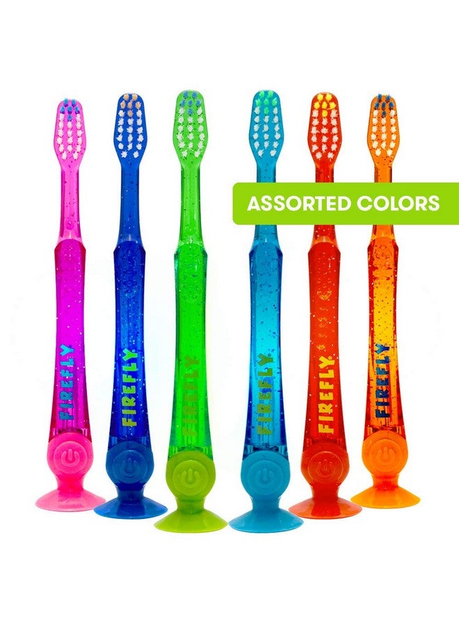 فايرفلاي فرشاة أسنان للأطفال مزودة بمؤقت إضاءة مع كوب شفط، ناعمة - قطعتان (عبوة من قطعة واحدة)، متنوعة - Image 2