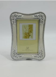 Decorhills Picture Frame Antique Silver Finish – Elegant 4x6 Inch Photo Frame with Glass Front, Tabletop, Wall, Desk 