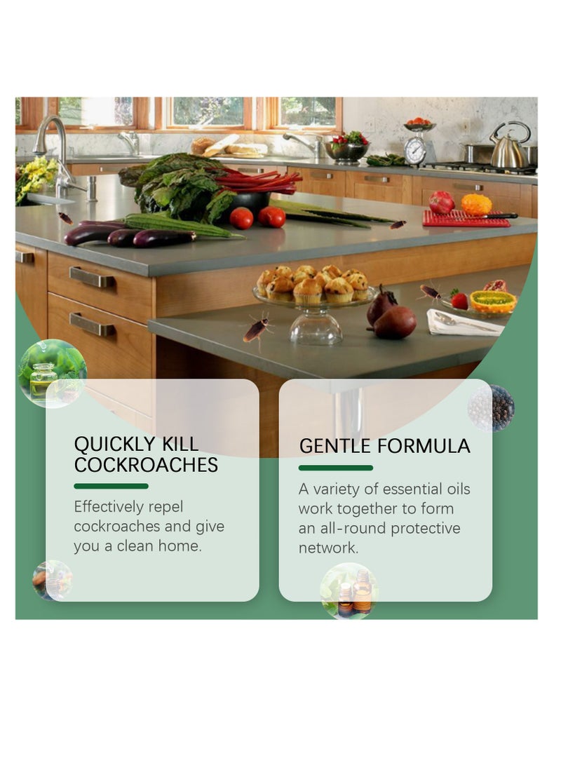 Zikra Cockroach Repellent Cockroach Killer, Cockroach Repellent Box with Natural Essential Oils, Long-Lasting Protection for Home Pesticide-Free Cockroach Killer Magic Box, Cockroach Bait (2PCS) - Image 4