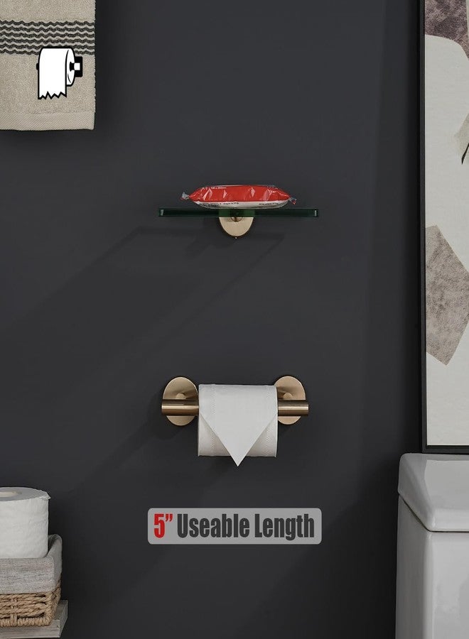 JQK Champagne Bronze Toilet Paper Holder, 7.5 Inch Double Post Pivoting Tissue Holder for Bathroom Wall Mount, 304 Stainless Steel Hold Mega Rolls, TPH150-CB - Image 3