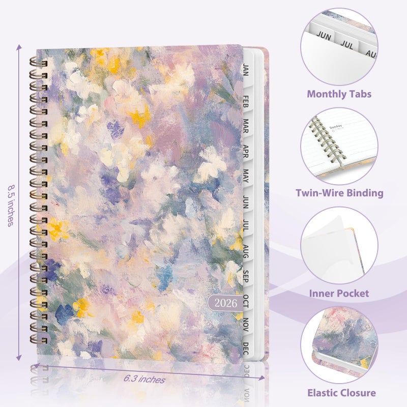 VALOME 2026 Planner, Weekly and Monthly Calendar Academic Planner, Jan 2026 - Dec 2026, Planning Agenda Book for Desk Accessories and School Supplies - A5 (6.3'' x 8.5'') - Image 4