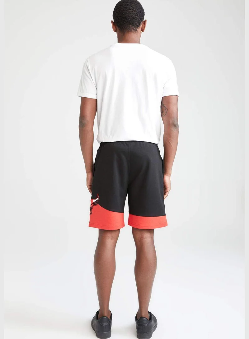 DeFacto Regular Fit NBA Chicago Bulls Printed Sports Short