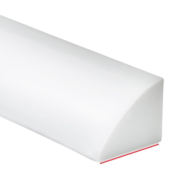 Duzzy 59 Inch Flexible Quarter Round Molding Silicone Rubber Peel And Stick Shower Water Barrier Suitable For The Shower Corner Or Kitchen Countertop Sink And Cooktop - Image 1