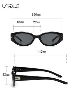 Unique Sun Glasses - Cat-eye Sun Glasses - Small-frame Sun Glasses - Vintage Sun Glasses - UV protection Sun Glasses - Fashion Sun Glasses Men's & Women's  - Image 2