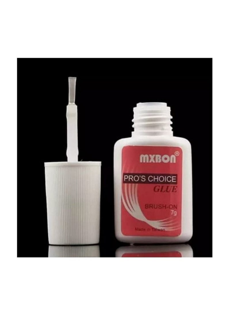 MXBON - Flawless Adhesion Mxbon Professional Brush-on Nail Glue Clear Set of 2 - Image 1