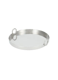 Dallaty Round Serving Tray Silver Finish 36*36*6.5 cm  - Image 3