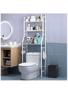 BLOOMING TIME White 3-Tier Metal Toilet Storage Rack  - Image 1