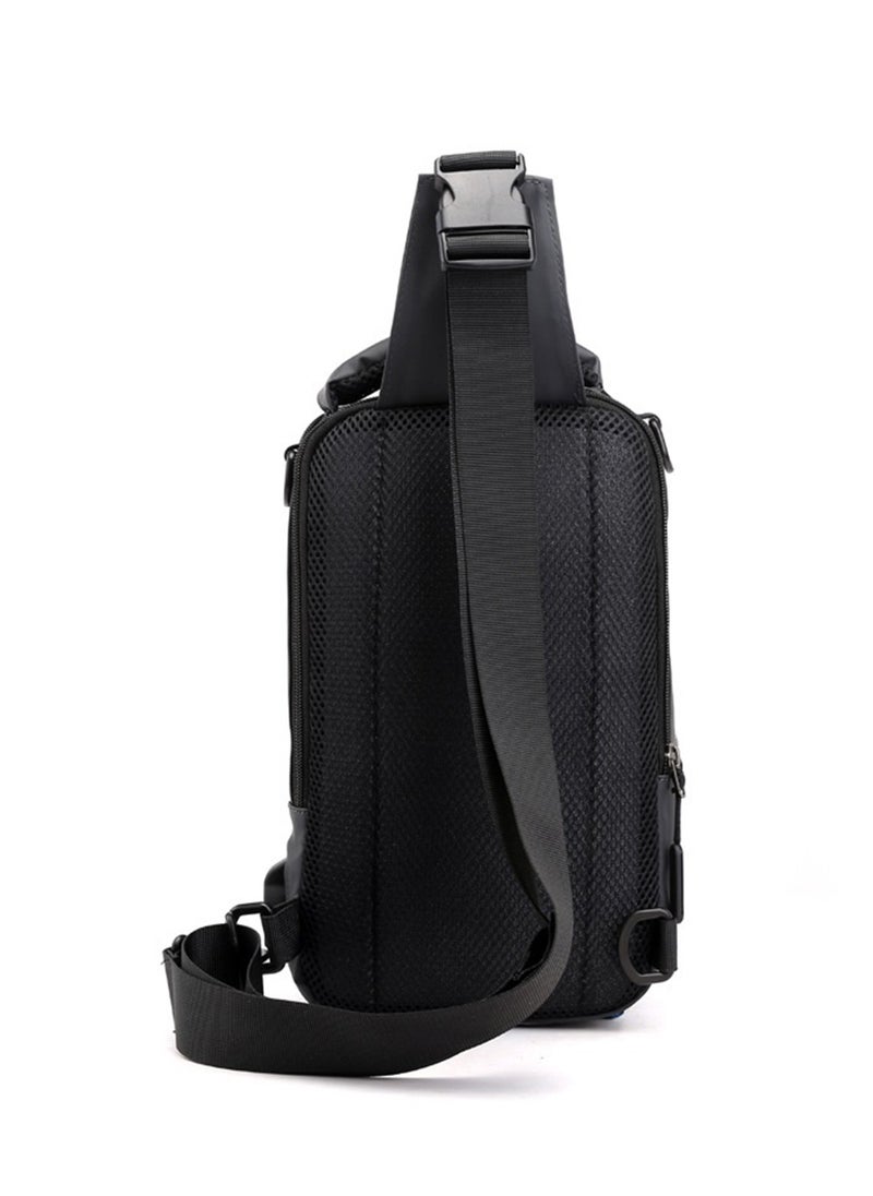 Generic - Casual Small Crossbody Messenger Shoulder Bag Wearable on Chest for Men and Women, for Daily Use, Hiking, Work, Cycling, Travel - Gray - Image 1