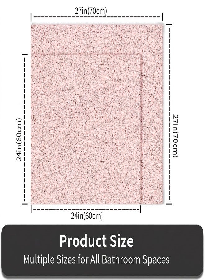 BLESWIN Square Shower Mat Non Slip, 24 x 24 Inch PVC Loofah Bath Mat for Wet Area, Soft Comfortable Bath Mats for Bathroom, Foot Scrubber Anti Slip Shower Mats, Quick Drying - Image 2