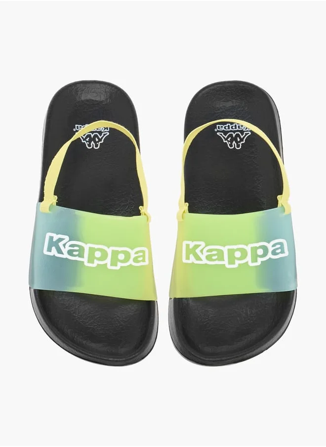 Kappa Boys Logo Detail Slides With Elastic Strap