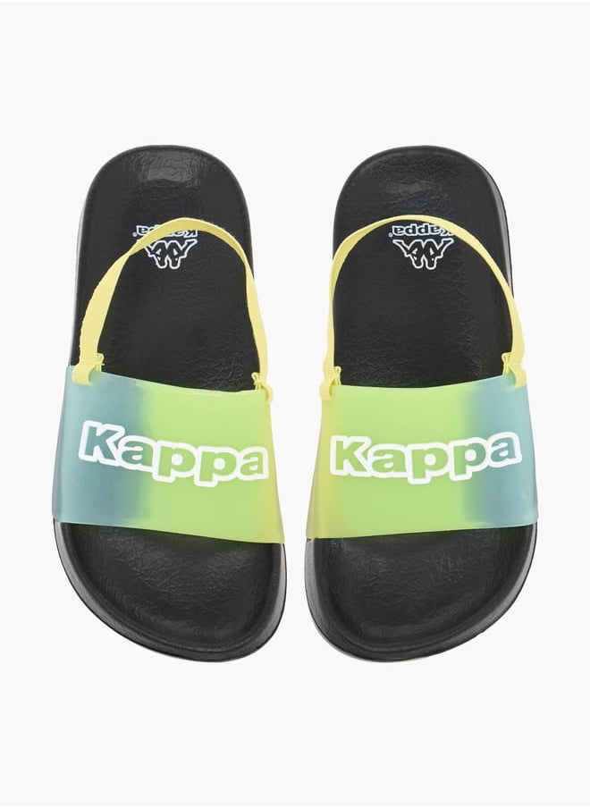 Kappa Boys Logo Detail Slides With Elastic Strap  - Image 2
