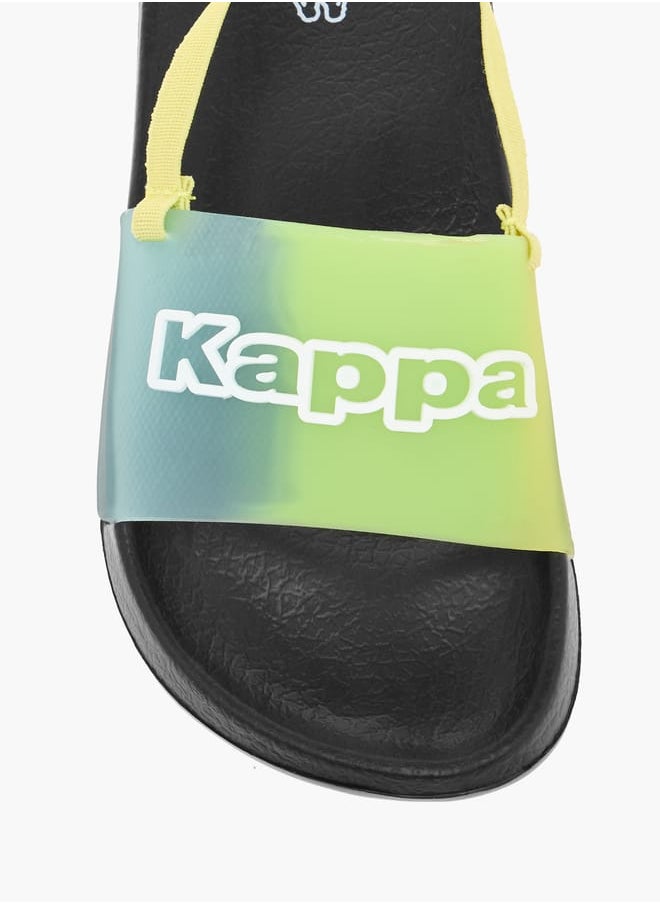 Kappa Boys Logo Detail Slides With Elastic Strap  - Image 3