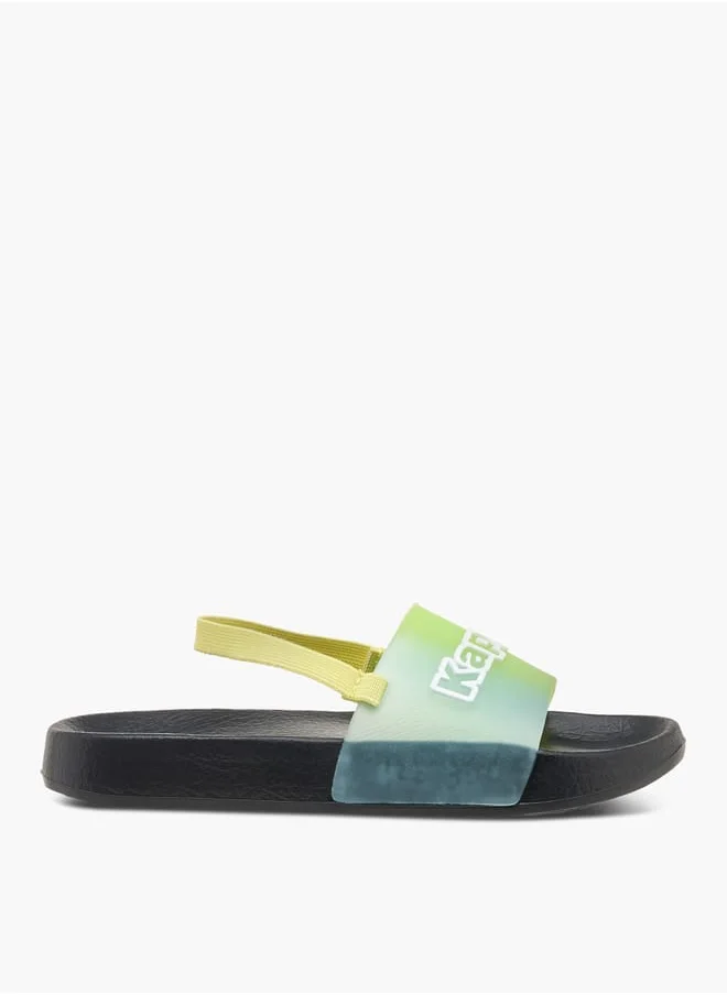 Kappa Boys Logo Detail Slides With Elastic Strap