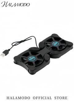 HALAMODO Laptop Cooling Stand with 2 Fans Gaming Cooler Pad Powerful Rapid Action Laptop Cooler Portable Ventilador Para Laptop Ultra Slim Notebook Radiator  - Image 2