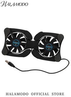 HALAMODO Laptop Cooling Stand with 2 Fans Gaming Cooler Pad Powerful Rapid Action Laptop Cooler Portable Ventilador Para Laptop Ultra Slim Notebook Radiator  - Image 5