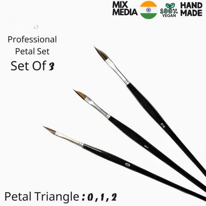 Like-It Like it Dagger Leaf & Petal Paint Brushes Set of 3 with Seamless Synthetic Bristles -Premium Artists' Liner Painting Brushes Brush for Acrylic Painting, Oil Painting & More - Image 5