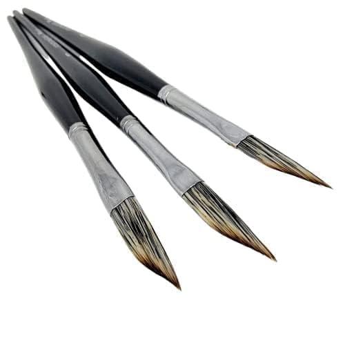 Like-It Like it Dagger Leaf & Petal Paint Brushes Set of 3 with Seamless Synthetic Bristles -Premium Artists' Liner Painting Brushes Brush for Acrylic Painting, Oil Painting & More - Image 4