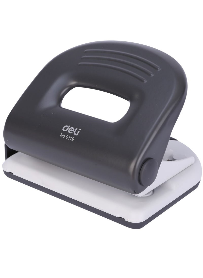 Deli 2-Hole Paper Punch 25 Sheet Capacity Black  - Image 1