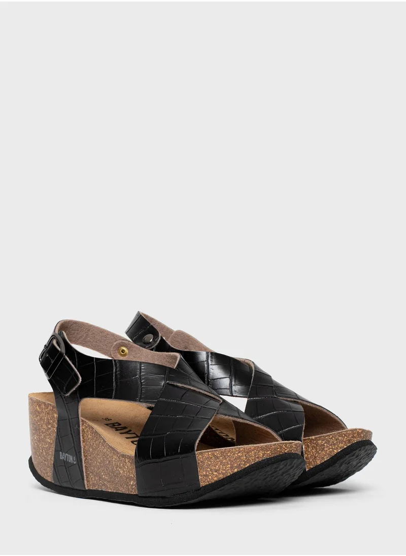BAYTON Jerez Strappy Mid Heel Wedges