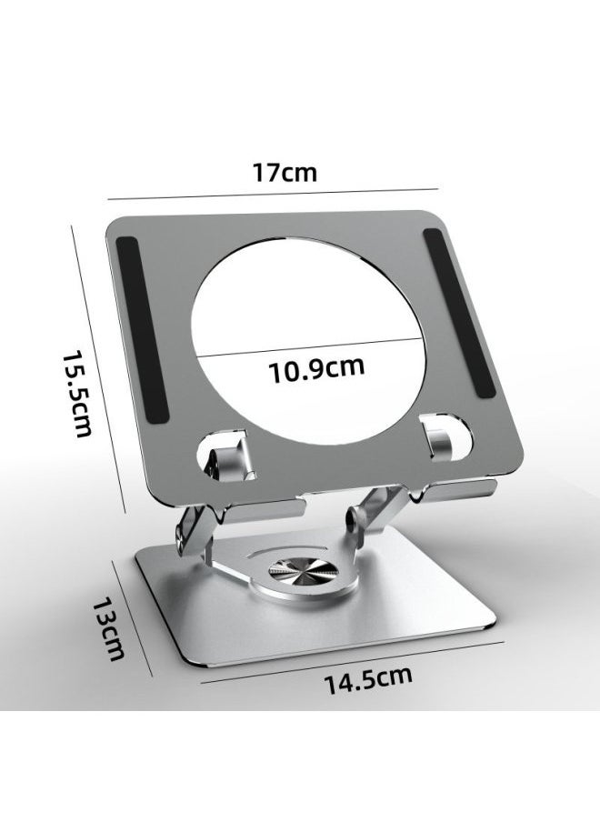 Generic - Tablet PC Bracket 360 Degree Rotating Metal Desktop Live Chicken Game Special Radiator Pad Support Frame-Color:Silver【360°Rotation + Game Cooling Bracket] Px01-Applicable Size:4-13 Inches - Image 1