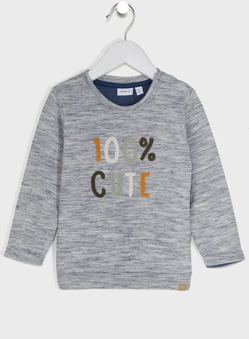 NAME IT Kids Slogan Sweatshirt