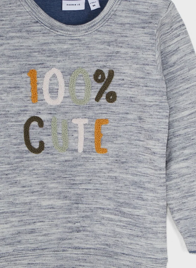 NAME IT Kids Slogan Sweatshirt