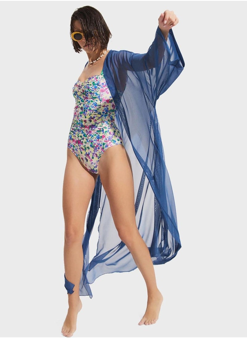 جون كيمونو طويل شبكي - Image 3