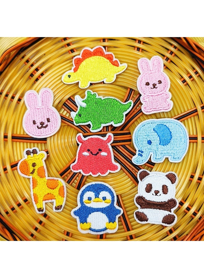 9Pcs Cute Animal Iron-On Patches, Embroidered Appliques for Kids Clothing, Jeans, Backpacks, DIY Decoration and Repair - Image 3