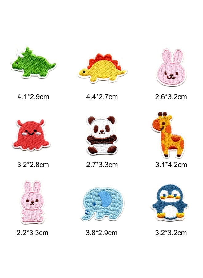 9Pcs Cute Animal Iron-On Patches, Embroidered Appliques for Kids Clothing, Jeans, Backpacks, DIY Decoration and Repair - Image 2