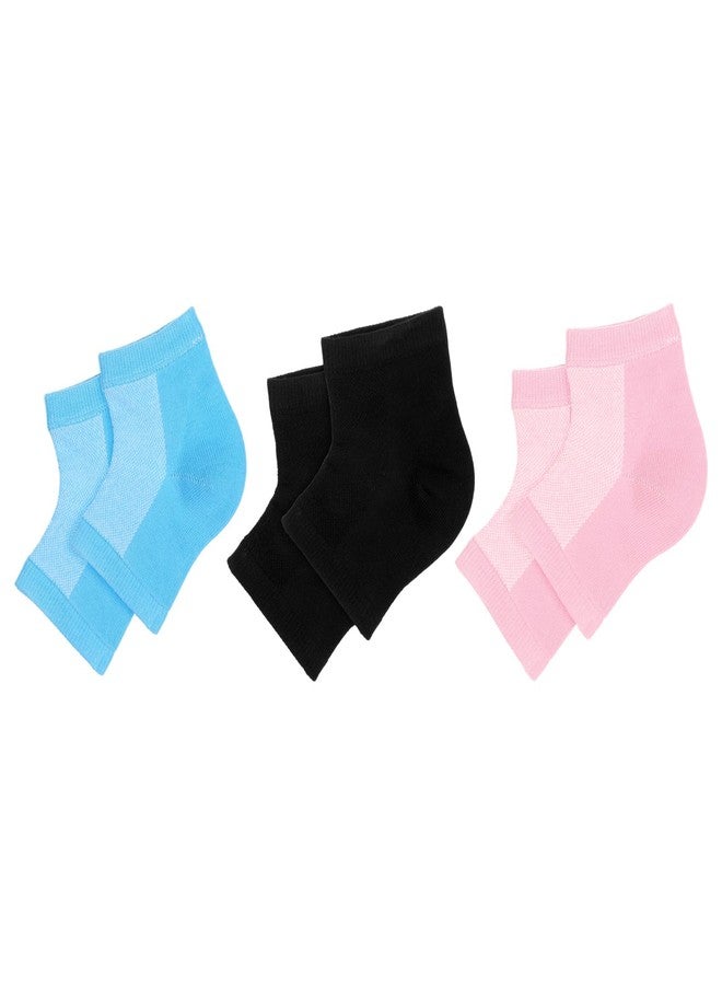 ADLABLD 3Pcs Gel Heel Sports Sock, Moisturizing Heel Socks, Toeless Gel Socks for Kids with Heels Discomfort Severs Plantar Fasciitis Heels Pain - Image 1