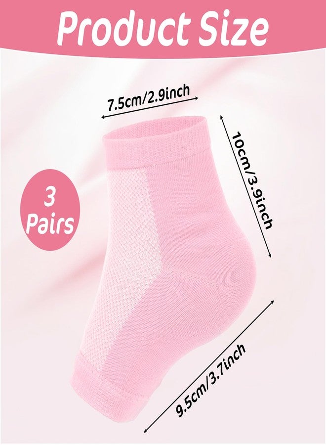 ADLABLD 3Pcs Gel Heel Sports Sock, Moisturizing Heel Socks, Toeless Gel Socks for Kids with Heels Discomfort Severs Plantar Fasciitis Heels Pain - Image 2