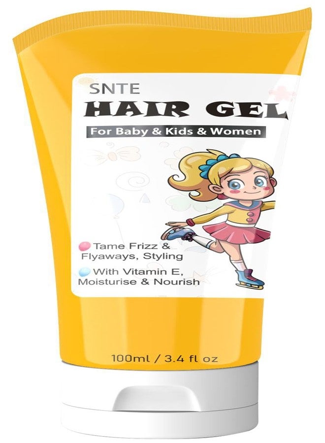 Samnyte Hair Gel for Kids, Baby, Toddler, Women. Slick Back Gel Fly Away Hair Tamer, Hair Styling Products - Vitamin E Moisturize and Nourish, Hair Wax Designed for Children and Women 3.4 Fl Oz - Image 1