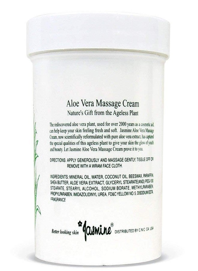 Jasmine Aloe Vera Massage Cream. Keep Your Face and Body Fresh and Soft with Anti-Aging Therapy Cream. Have Deeply Moisturized and Nutrition on Your Skin. Organic Aloe Vera Extract. [400 g / 14.1 Oz] - Image 3