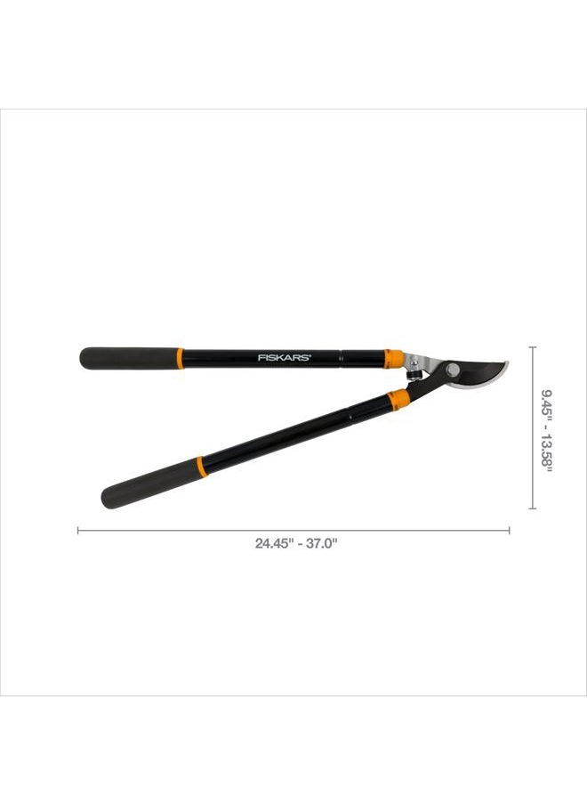 Loppers for Tree Trimming, Heavy Duty, with Extendable Handle (24.5"-37" Range), Sharp Bypass Steel Blade Tree Branch Cutter up to 1.5-Inch Diameter Cut Capacity