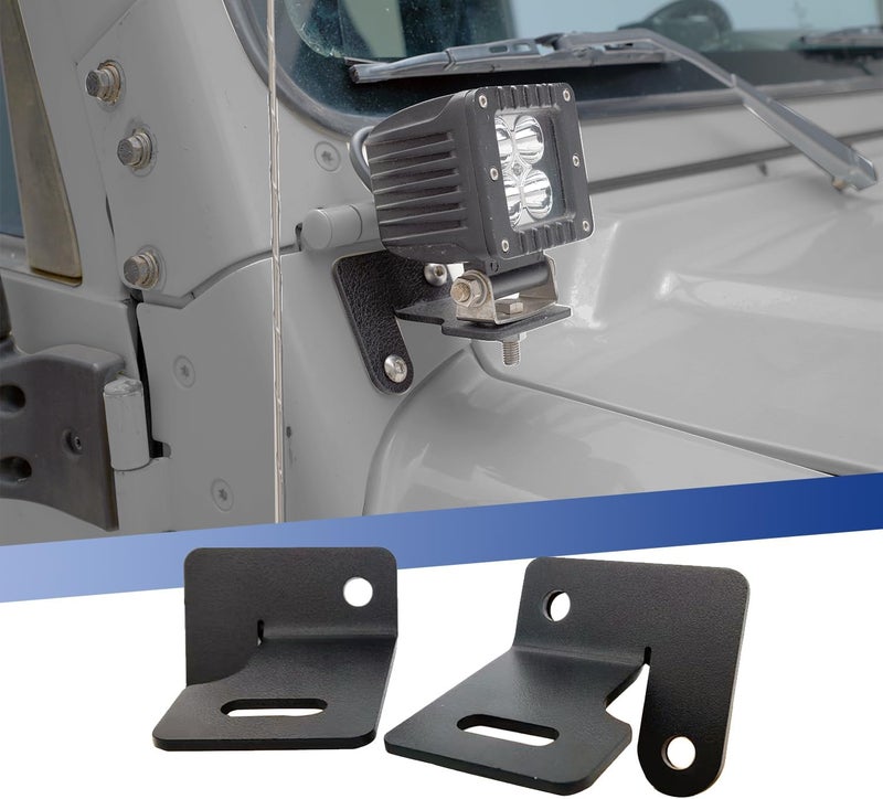 Generic Ritafc Lower Windshield Hinge Light Bracket Mount for Jeep Wrangler TJ YJ 1987-2006 - Image 1