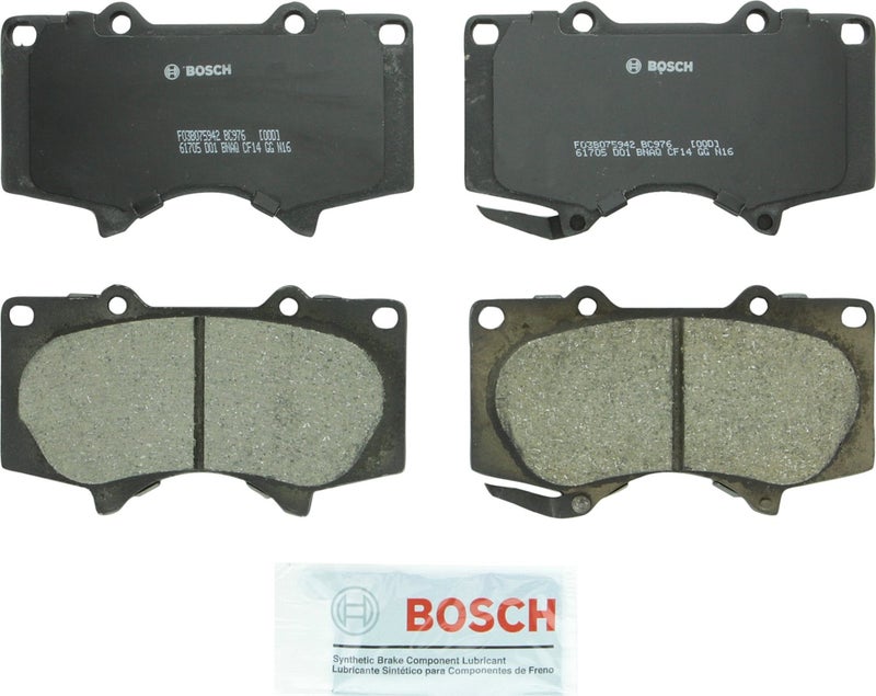 BOSCH BC976 QuietCast Premium Ceramic Disc Brake Pad Set - Compatible with Select Lexus GX460, GX470; Toyota 4Runner, FJ Cruiser, Sequoia, Tacoma, Tundra; FRONT - Image 1