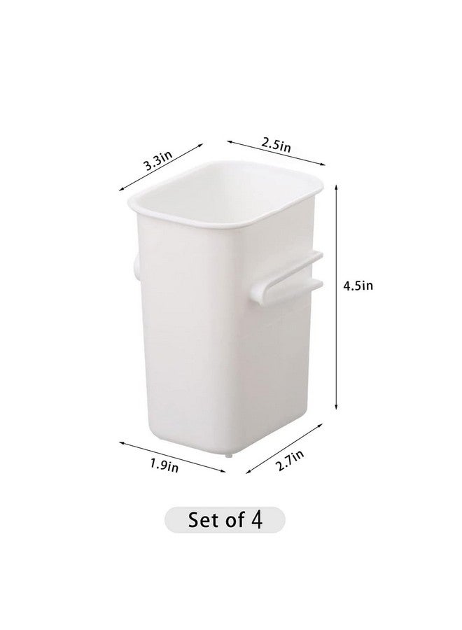 DEVZA Plastic Storage Containers, Detachable Food Refrigerator Organizer (Set of 4 Pcs, 11 x 8 x 5 cm, White) - Image 5