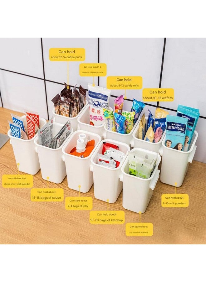 DEVZA Plastic Storage Containers, Detachable Food Refrigerator Organizer (Set of 4 Pcs, 11 x 8 x 5 cm, White) - Image 2