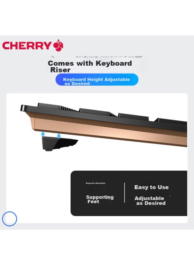 Cherry Dw9100 Wireless Keyboard And Mouse Combo, Bluetooth Dual-mode Keyboard And Mouse, Computer Keyboard, Office Business, Sx Scissor Foot Ultra-thin Keyboard, Rechargeable Black - Image 2