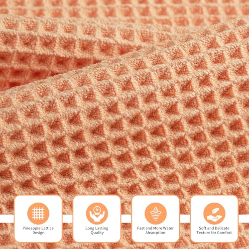 MICROFI Microfiber Waffle Bath Towels, 3 Pieces, Oversized, Soft, Absorbent, Fast Drying, Lint Free, Includes Bath, Face and Hand Towels 430 GSM - Image 2