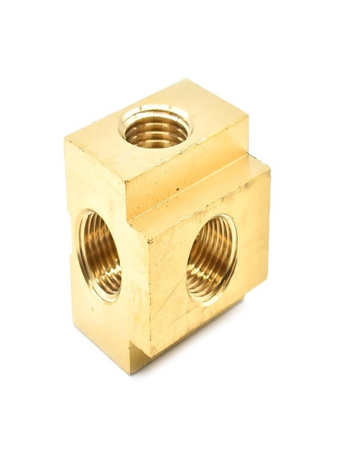 Interstate Pneumatics CPT44-5 Five-Way Brass Compressor Fitting 1/4 Inch FPT (5) - Image 1