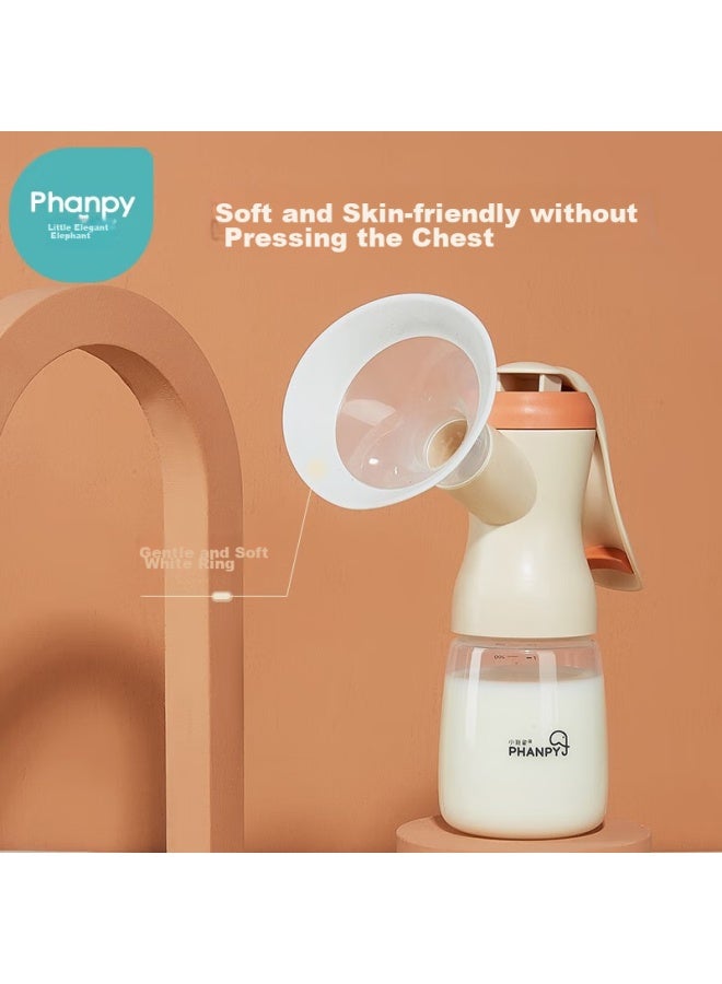 Xiaoya Elephant Xiaoya Xiang Manual Breast Pump With 2 Adjustable Speeds, Portable, Painless, High Suction Power, Milk Collector And Extractor - Image 2
