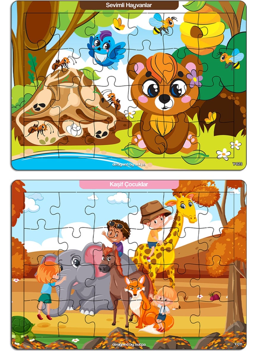 KutuTR Notpa Educational and Tutorial Wooden Colored Puzzle Set of 4 for Children 3  - Image 3